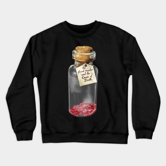 Persephone's Pomegranate seeds Crewneck Sweatshirt by drawnexplore